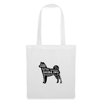 Shiba Inu - Stoffbeutel - Weiß - Vorne
