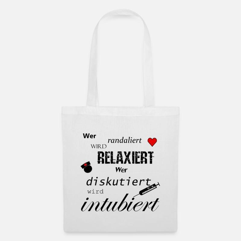 Leben retten Herz Krankenschwester Geschenk Shirt - Stoffbeutel - Weiß