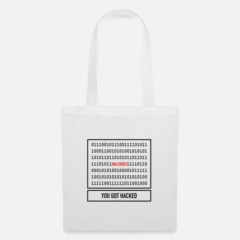 Hacker Code Geschenk Informatiker Technik - Stoffbeutel - Weiß