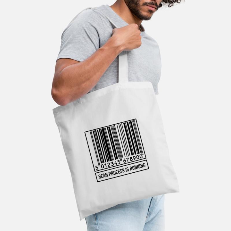 Scan Bar-Code Informatik Technik Geschenk Stoffbeutel