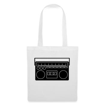 Vintage Radio - Stoffbeutel - Weiß - Vorne