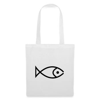 Poisson - Sac en tissu - blanc - Devant