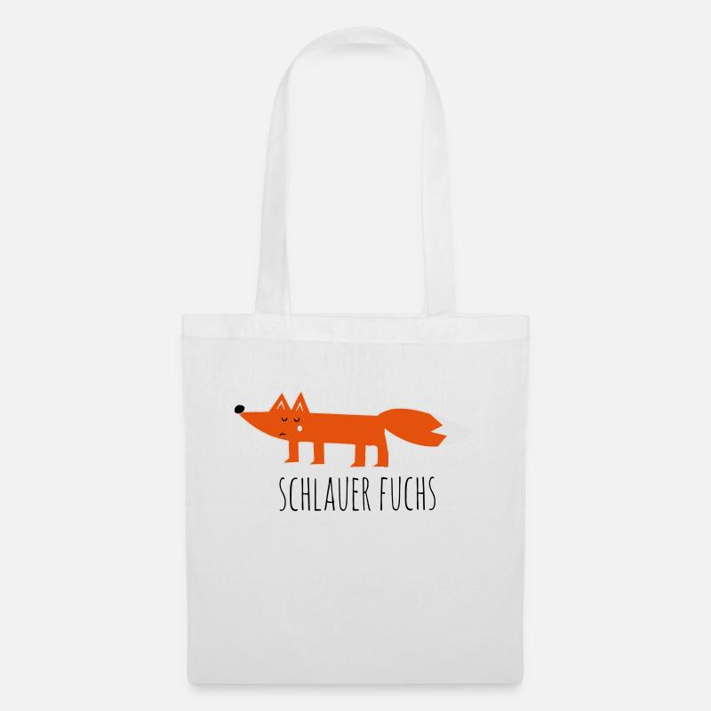 schlauer fuchs cunning fox comic lustige sprüche - Stoffbeutel - Weiß