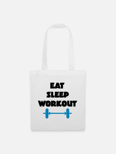 workout - Stoffbeutel - Weiß