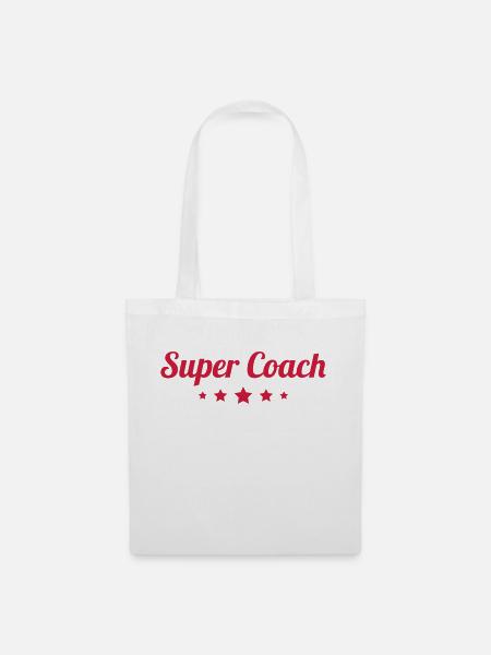 Coach / Trainer / Sport / Coaching / Zug / Manager - Stoffbeutel - Weiß