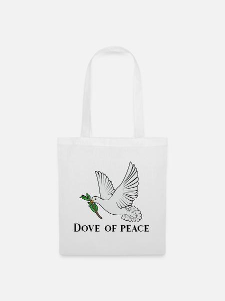 Dove of peace - Stoffbeutel - Weiß