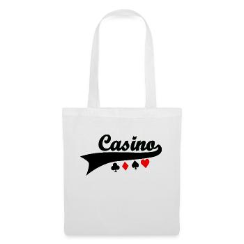 Casino - Poker Blackjack Roulette - jeux de hasard - Sac en tissu - blanc - Devant