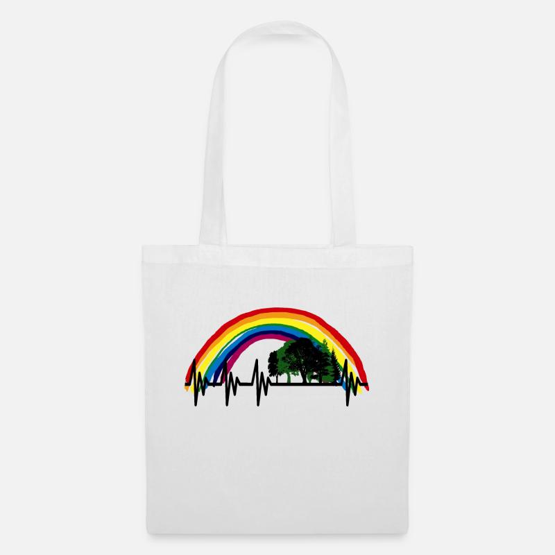 WALD HERZSCHLAG HAMBI REGENBOGEN - Stoffbeutel - Weiß