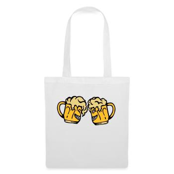 biere glass toast alcohol - Tote Bag - white - Front