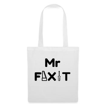 Outil / Réparer / Bricolage / Bricoleur - Sac en tissu - blanc - Devant