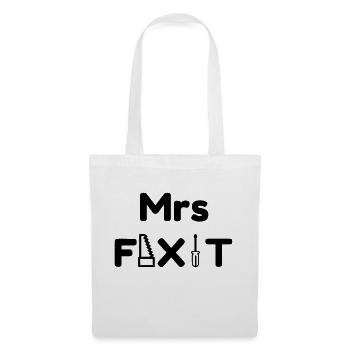 Outil / Réparer / Bricolage / Bricoleur - Sac en tissu - blanc - Devant