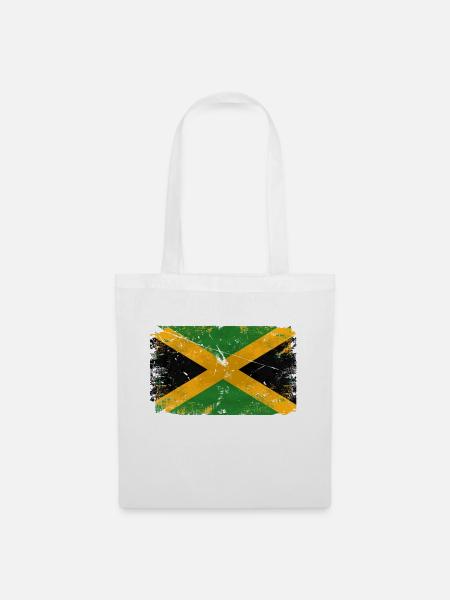 Jamaica Vintage Flag - Stoffbeutel - Weiß
