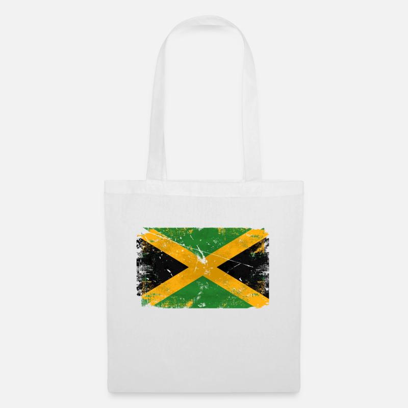 Jamaica Vintage Flag - Stoffbeutel - Weiß