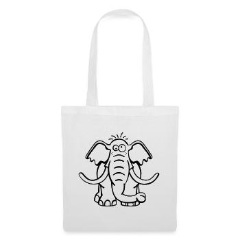 Großer Elefant - Stoffbeutel - Weiß - Vorne