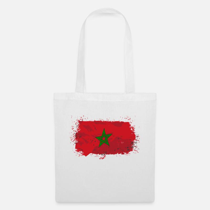 Morocco Flag - Stoffbeutel - Weiß