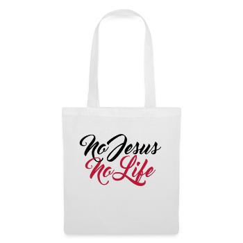 no jesus no life team crew freunde leben glauben c - Stoffbeutel - Weiß - Vorne
