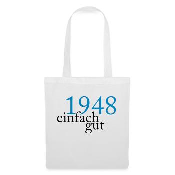 Jahrgang 1948 geboren - Stoffbeutel - Weiß - Vorne
