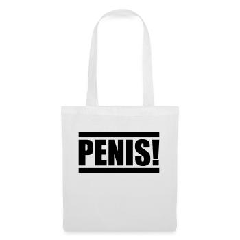 penis design - Stoffbeutel - Weiß - Vorne