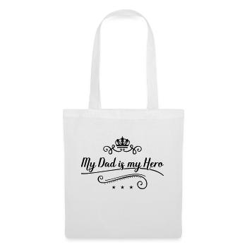 my dad is my hero - Stoffbeutel - Weiß - Vorne
