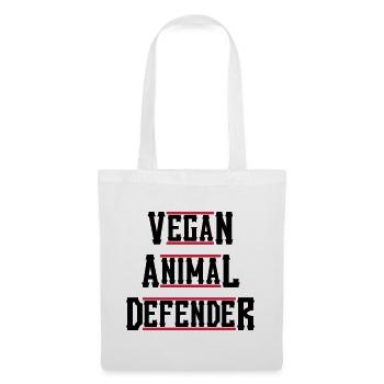VEGAN ANIMAL DEFENDER western - Tote Bag - white - Front