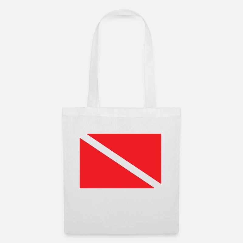 SCUBA DIVER DOWN FLAG - Tote Bag - white