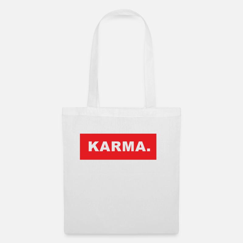 KARMA / RED-WHITE - Stoffbeutel - Weiß