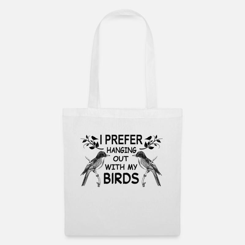 Birds Vogel Vogelliebe Birdlove Geschenkidee - Stoffbeutel - Weiß