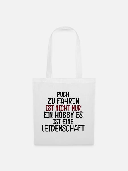 Puch fahren aus Leidenschaft Opa Geburtstag - Stoffbeutel - Weiß