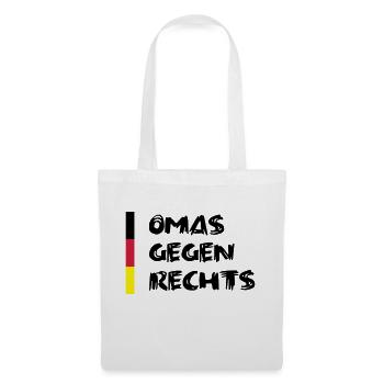 Omas gegen Rechts - schwarz rot gold - Stoffbeutel - Weiß - Vorne