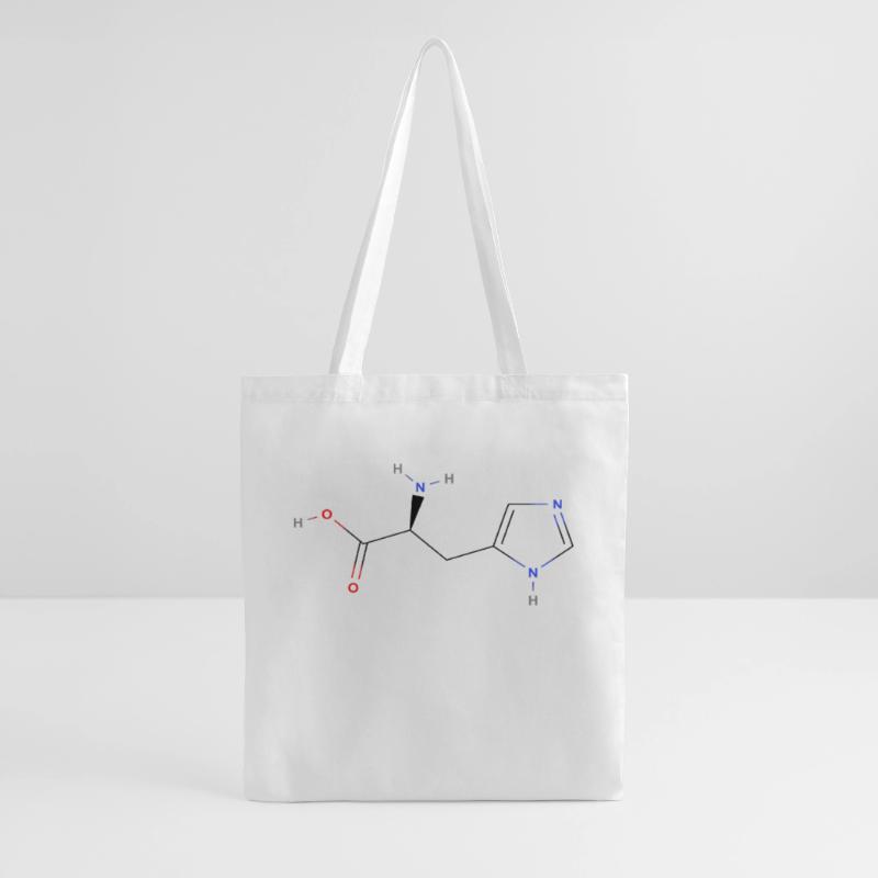 Molécule d’histidine - Formule structurale colorée Sac en tissu