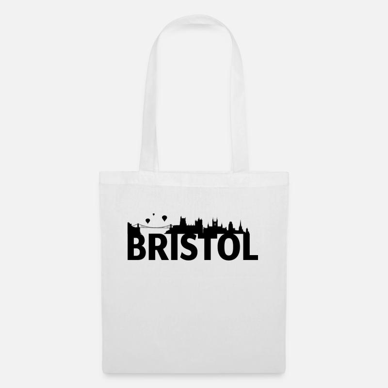 Bristol Angleterre capitale Skyline UK - Sac en tissu - blanc