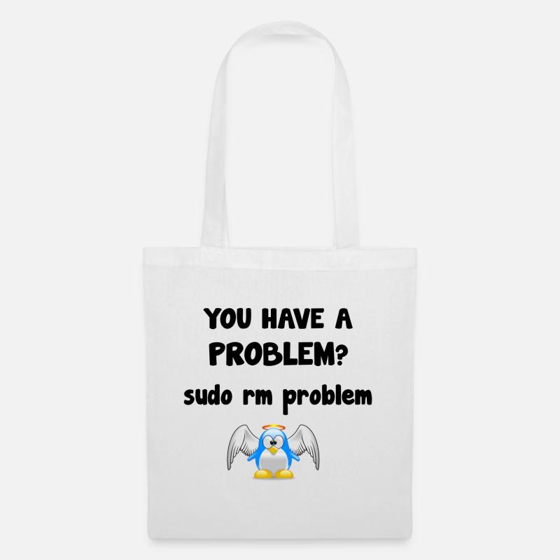 Linux Penguin Programmer Gift - Tote Bag - white