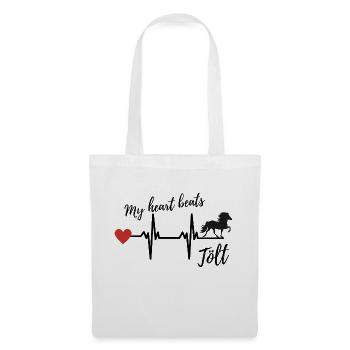 My heart beats Tölt - Tote Bag - white - Front