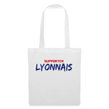 Supporter Lyonnais - Fan de sport et de Lyon - Sac en tissu - blanc - Devant