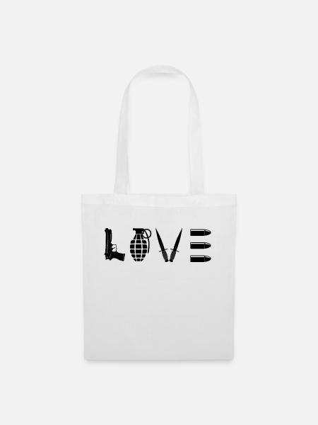 Love Army - Stoffbeutel - Weiß