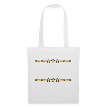 Bouteilles de bière text frame - Sac en tissu - blanc - Devant