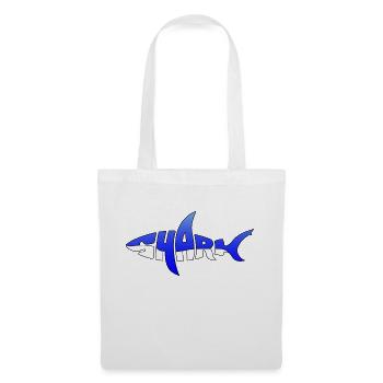 Shark, white and blue shark best illustration - Tote Bag - white - Front