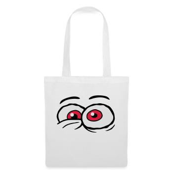 Comic Eyes Crazy Design - Tote Bag - white - Front