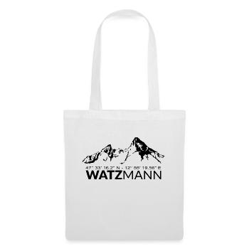 Berg Watzmann Coordonnées GPS Géocachette d’adresse - Sac en tissu - blanc - Devant