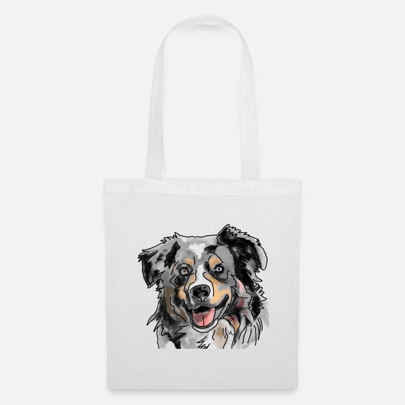 Australian Shepherd - Stoffbeutel - Weiß