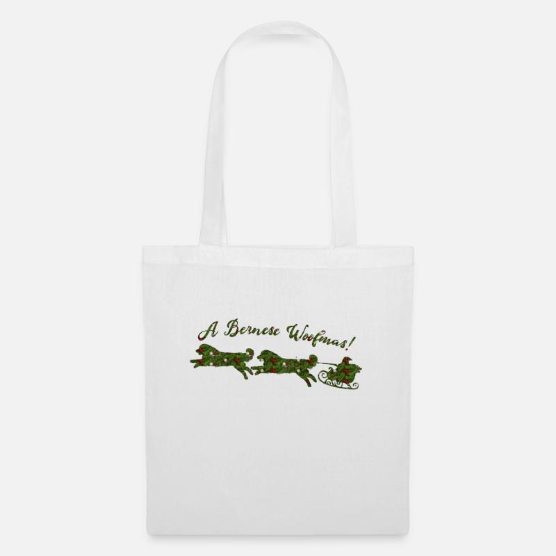 Berner Sennenhund Weihnachten - Stoffbeutel - Weiß