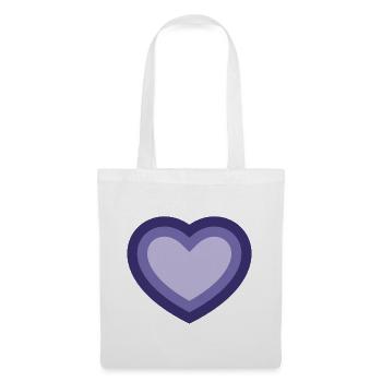 Cœur pourpre concentrique - Sac en tissu - blanc - Devant