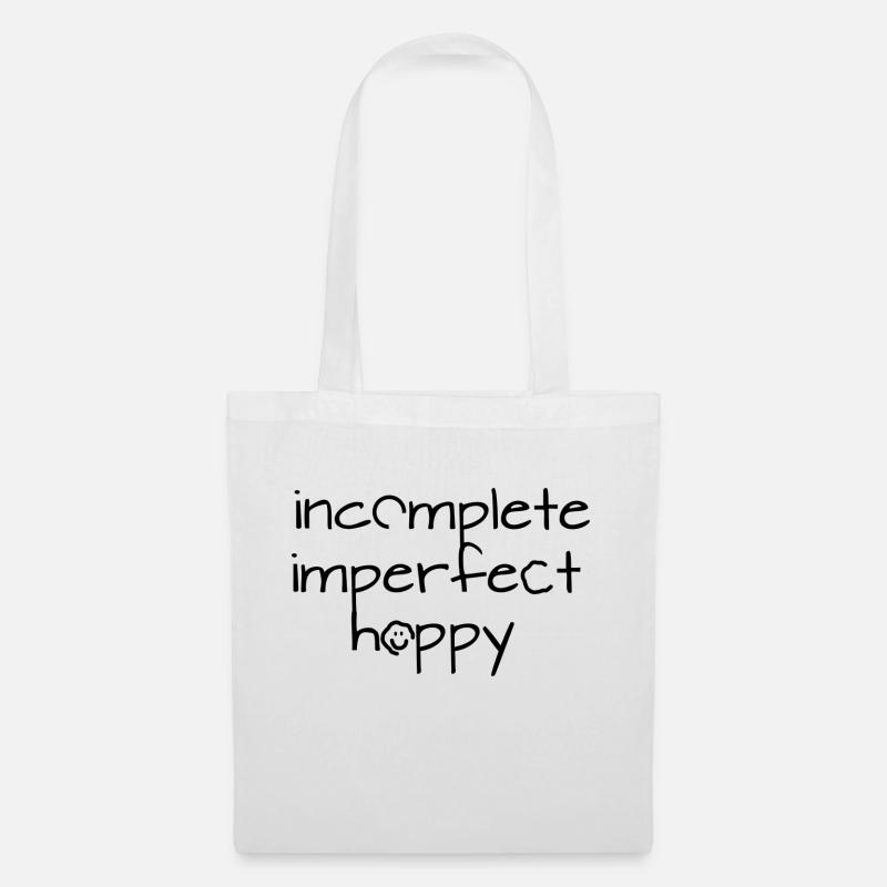 happy - Stoffbeutel - Weiß
