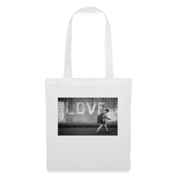 Schoolboy with backpack - Tote Bag - white - Front