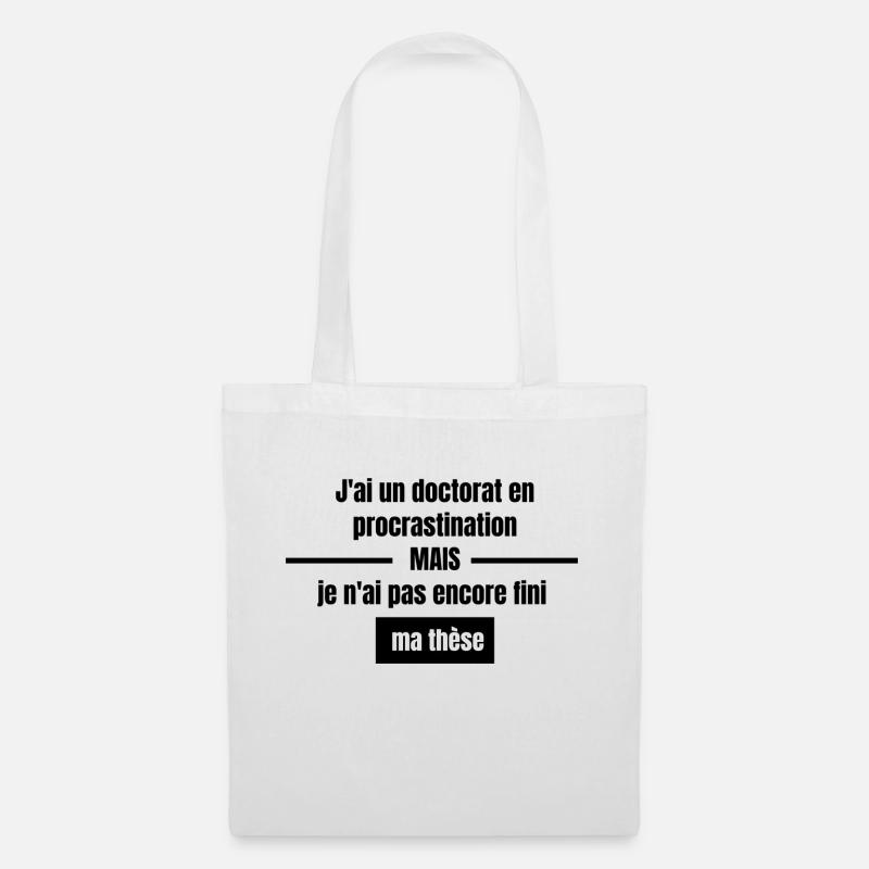 Procrastinateur - Sac en tissu - blanc