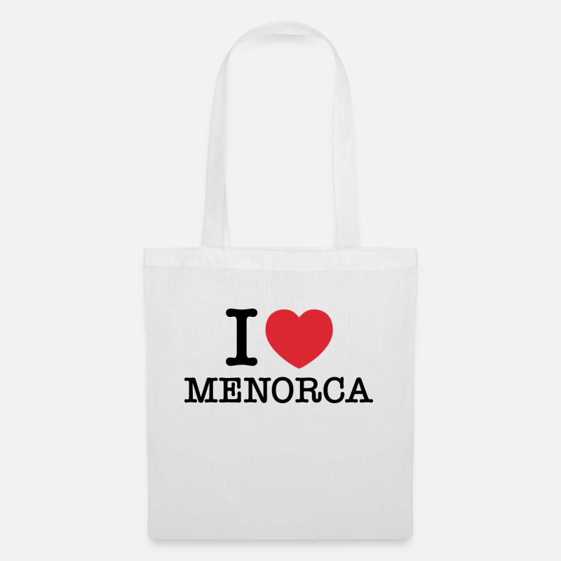 Ich liebe Menorca | Menorca | I Herz Menorca | Spanien - Stoffbeutel - Weiß