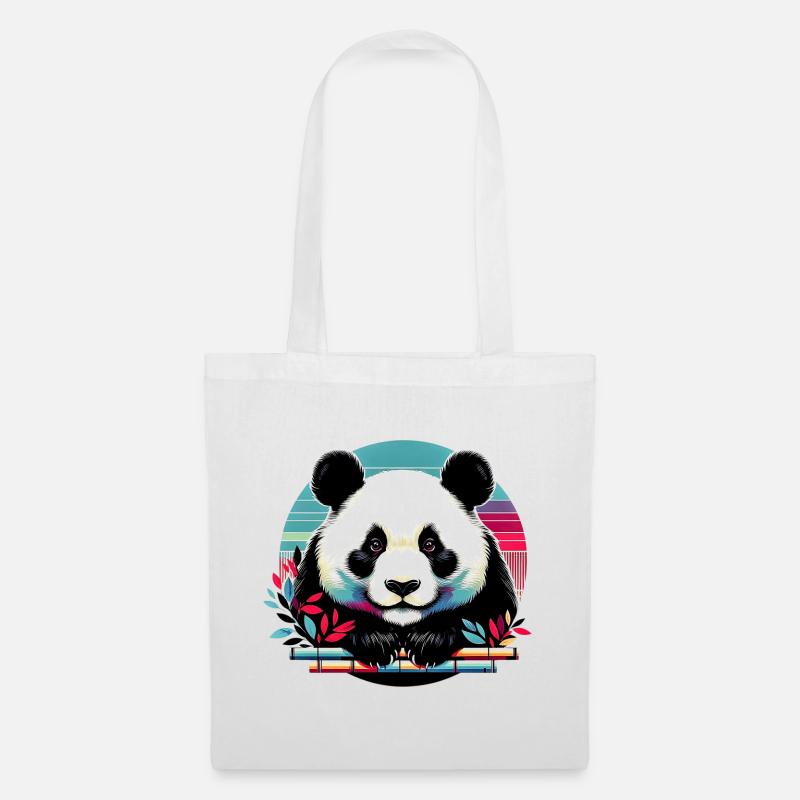 Panda - Stoffbeutel - Weiß