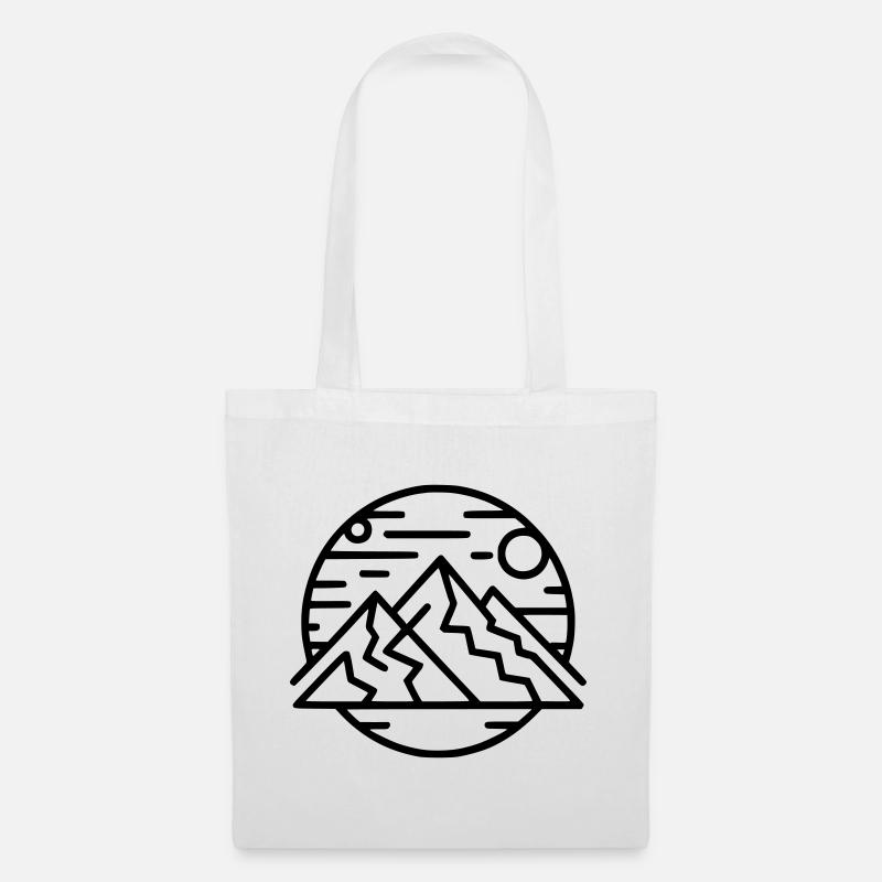 Impression d’art géométrique abstrait - Sac en tissu - blanc