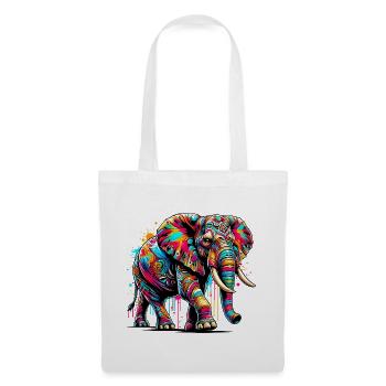 Elefant - Stoffbeutel - Weiß - Vorne