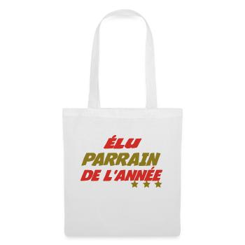 Elu PARRAIN de l'année - Sac en tissu - blanc - Devant
